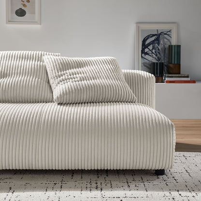 Solace Modular Corduroy Upholstered Armless Loveseat by Modway
