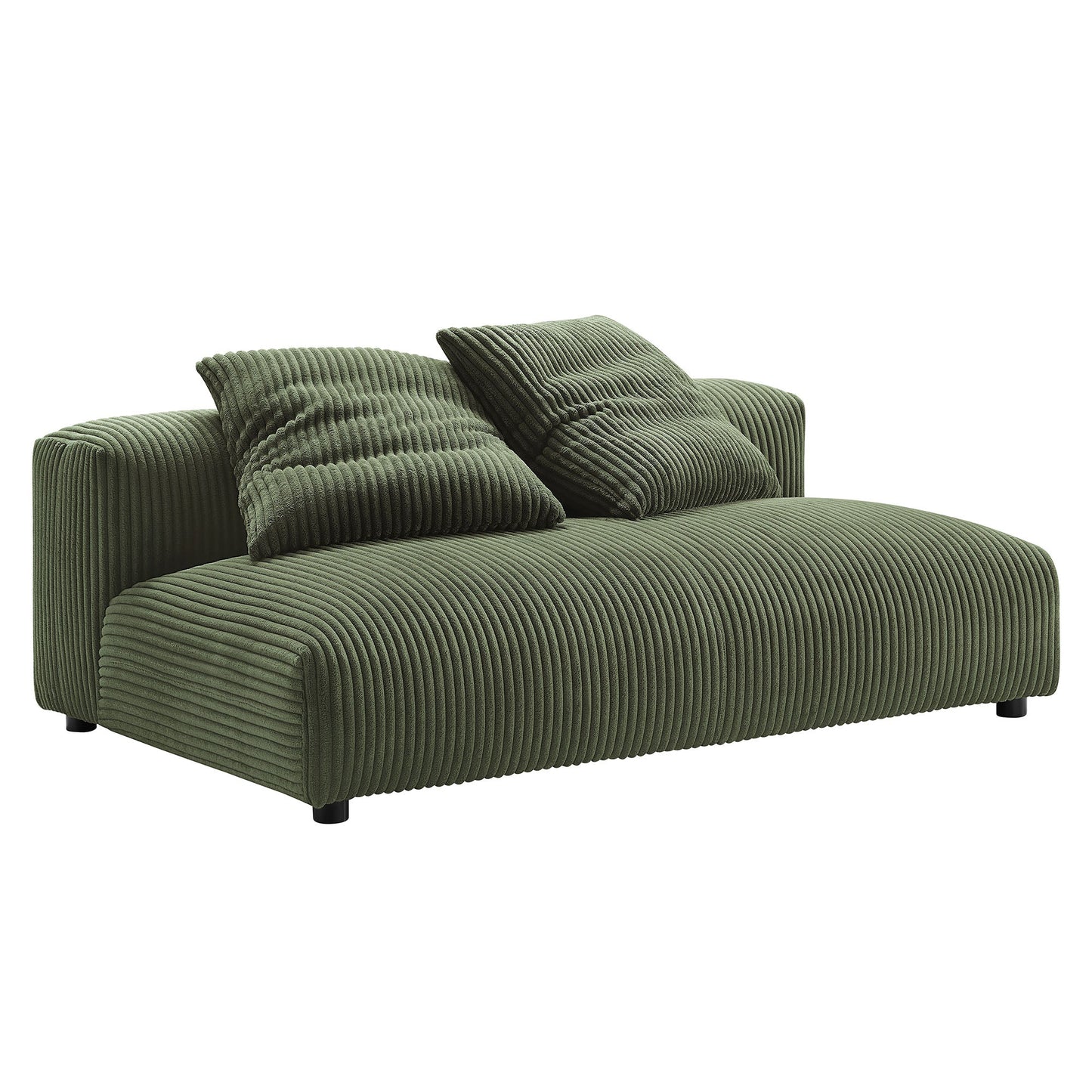 Solace Modular Corduroy Upholstered Armless Loveseat by Modway