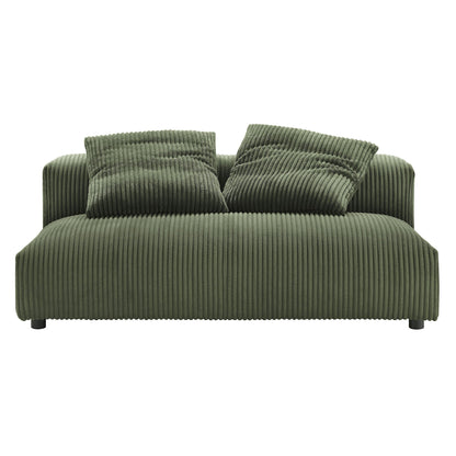 Solace 2-Piece Modular Corduroy Upholstered Sectional Sofa With Chaise by Modway