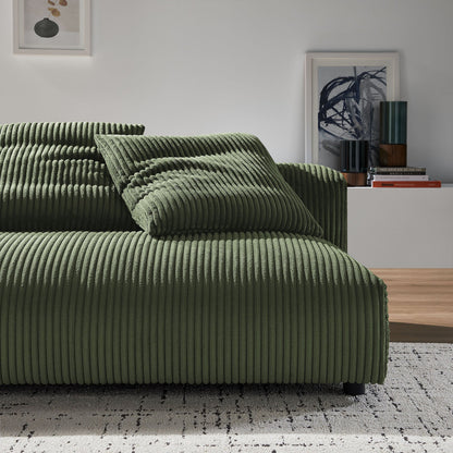 Solace Modular Corduroy Upholstered Armless Loveseat by Modway