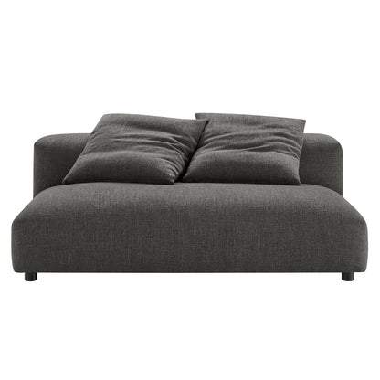 Solace 2-Piece Modular Upholstered Fabric Sectional Sofa With Chaise by Modway