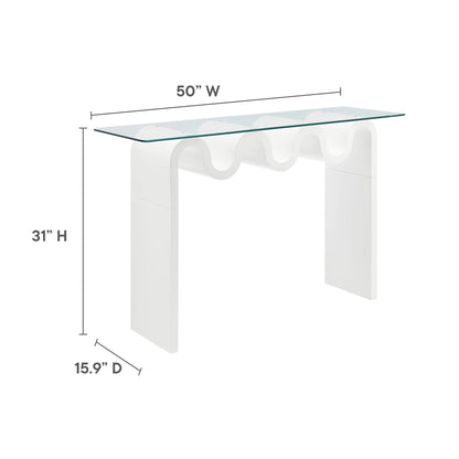 Ondine Glass Top 50" Console Table by Modway