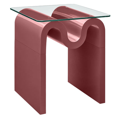 Ondine Glass Top Side Table by Modway