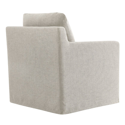Serene Linen Slipcovered Swivel Armchair by Modway