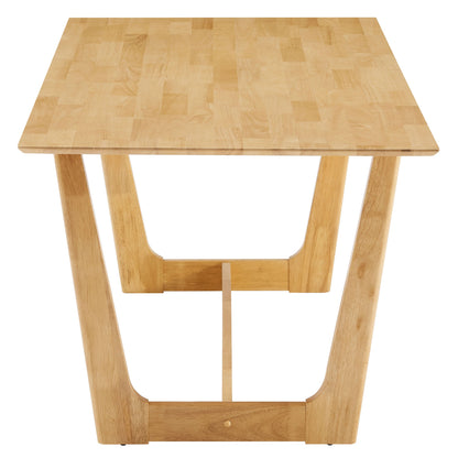 Solara 7-Piece Wood Dining Set with Fabric Upholstered Side Chairs by Modway