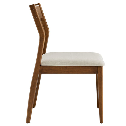 Solara Fabric Wood Dining Side Chairs Set of 2 by Modway