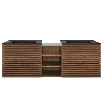 Render 62" Wall-Mount Double Sink Bathroom Vanity by Modway