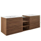 Render 62" Wall-Mount Double Sink Bathroom Vanity by Modway