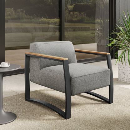 Sauve Outdoor Patio Aluminum and Fabric Armchair by Modway
