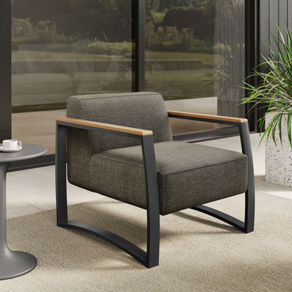Sauve Outdoor Patio Aluminum and Fabric Armchair by Modway