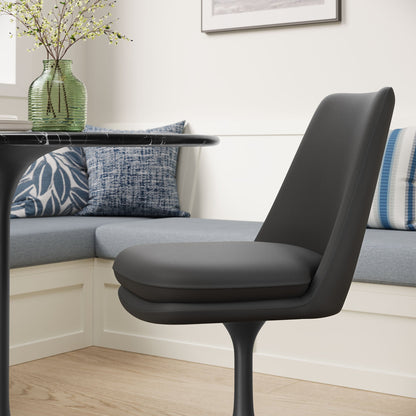 Lippa Vegan Leather Swivel Dining Chair by Modway