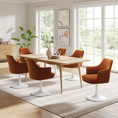 Lippa Performance Velvet Swivel Dining Armchair by Modway