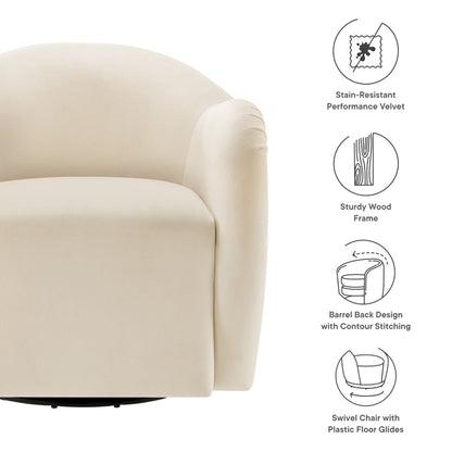 Compose Performance Velvet Swivel Armchair by Modway