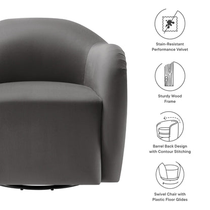 Compose Performance Velvet Swivel Armchair by Modway