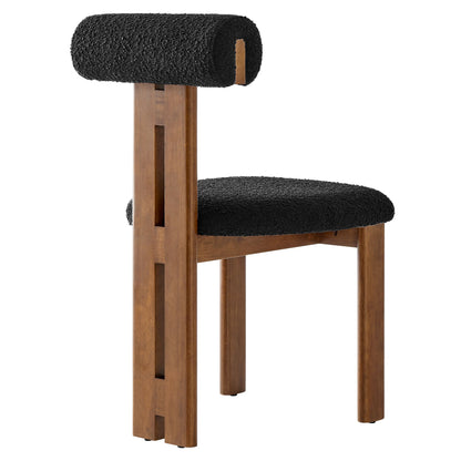 Torian Boucle Fabric Dining Chair Set of 2 by Modway