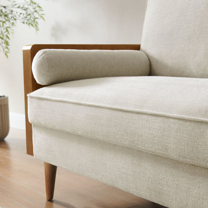 Kellan Heathered Weave Fabric Loveseat by Modway