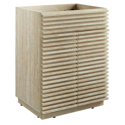 Render 24" Faux Travertine Bathroom Vanity Cabinet (Sink Not Included) by Modway