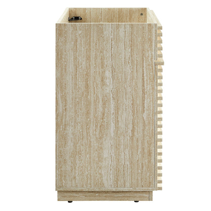 Render 24" Faux Travertine Bathroom Vanity Cabinet (Sink Not Included) by Modway