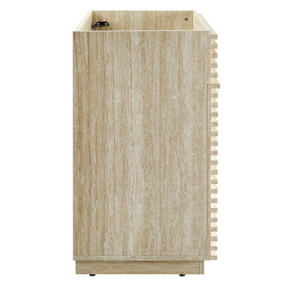 Render 30" Faux Travertine Bathroom Vanity Cabinet (Sink Not Included) by Modway