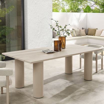 Nautica Outdoor Patio 87" Rectangular Aluminum Dining Table by Modway