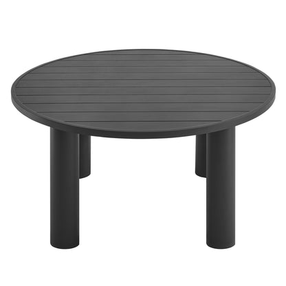 Nautica Outdoor Patio 60" Round Aluminum Dining Table by Modway