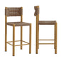 Parkland Outdoor Patio Rattan and Aluminum Counter Stools Set of 2 by Modway