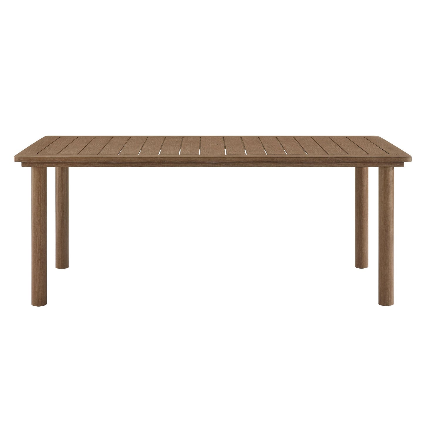 Parkland 7-Piece Rectangular Outdoor Patio Rattan and Aluminum Dining Table and Chairs Set by Modway