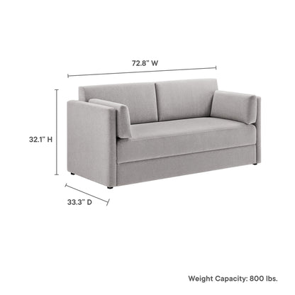 Linden Upholstered Heathered Chenille Sofa by Modway