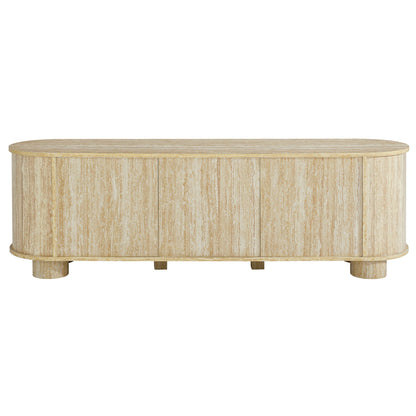 Overture 63Ó Oval Faux Travertine TV Stand by Modway