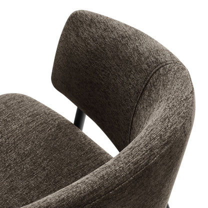 Nella Upholstered Heathered Chenille Dining Chairs Set of 2 by Modway