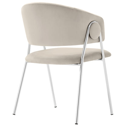 Nella Upholstered Performance Velvet Dining Chair Set of 2 by Modway
