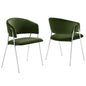 Nella Upholstered Performance Velvet Dining Chair Set of 2 by Modway