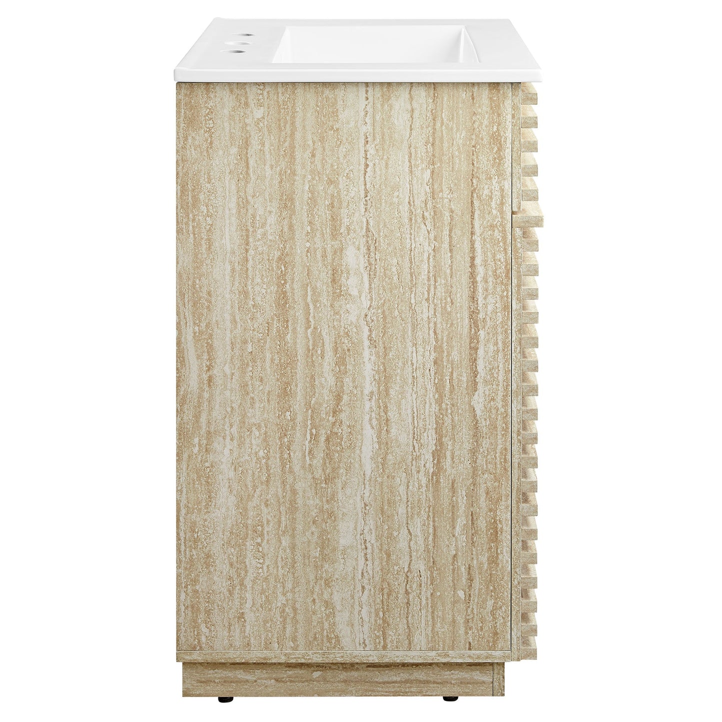 Render 24" Faux Travertine Bathroom Vanity With Sink by Modway