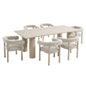Nautica 7-Piece Rectangular Outdoor Patio Aluminum Dining Table and Chairs Set by Modway