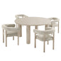 Nautica 5-Piece Round Outdoor Patio Aluminum Dining Table and Chairs Set by Modway