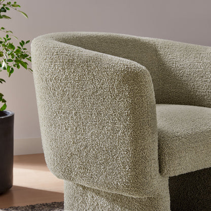 Muse Boucle Fabric Barrel Accent Chair by Modway