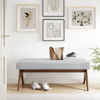 Lyra 47" Fabric Upholstered Bench by Modway