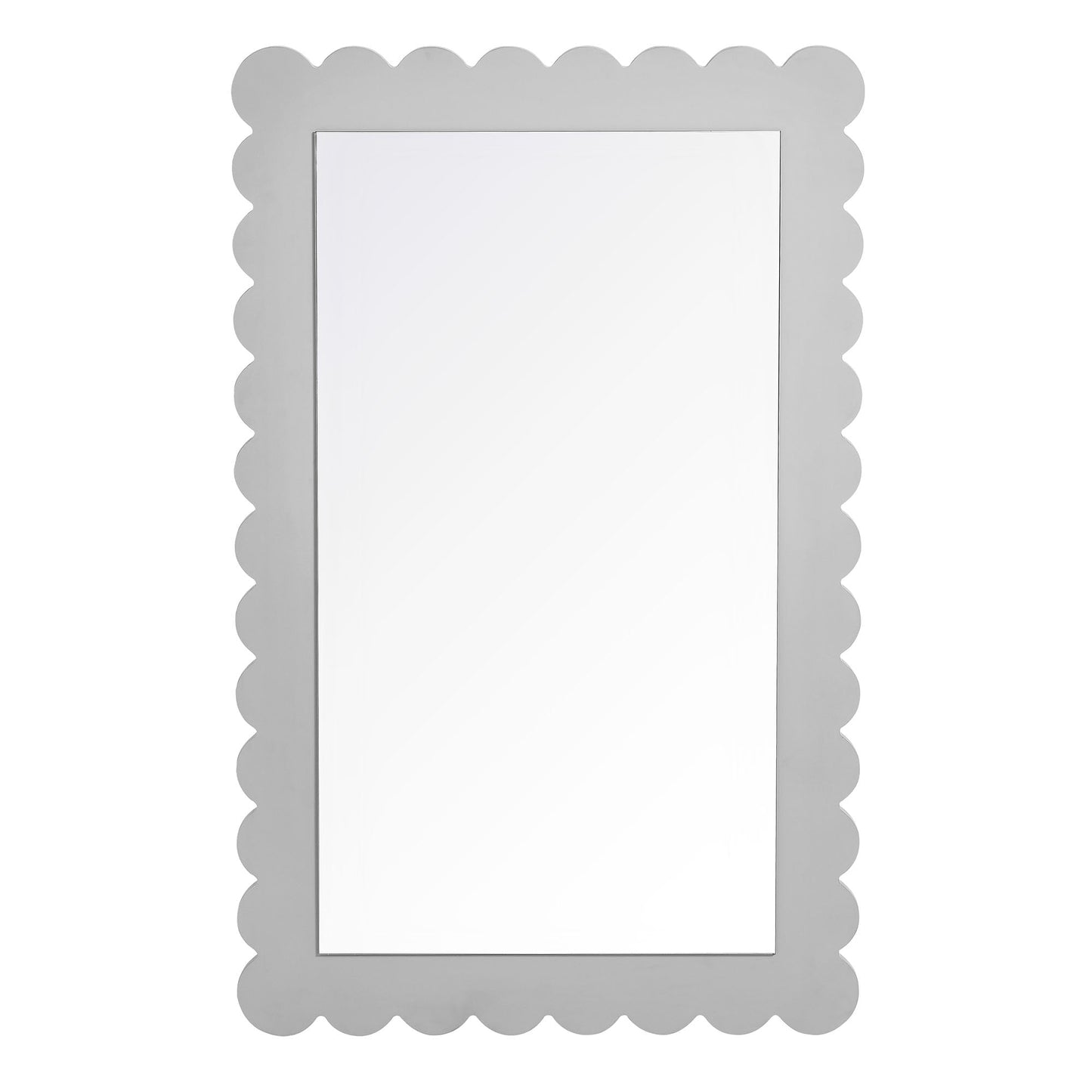 Emmeline Scalloped Rectangle Wall Mirror by Modway