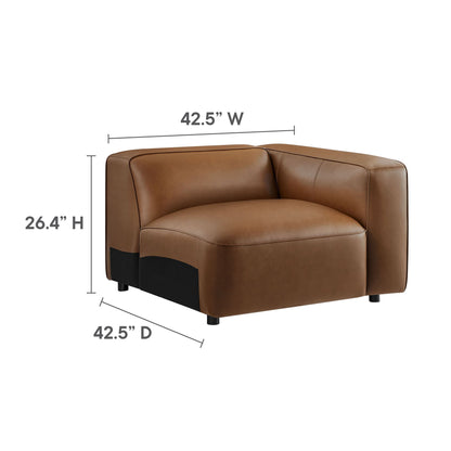 Auren 4-Piece Vegan Leather Modular Sofa Set by Modway