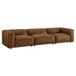 Auren 3-Piece Upholstered Vegan Leather Modular Sofa by Modway