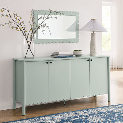 Emmeline 66" 4-Door Scalloped Sideboard Cabinet by Modway