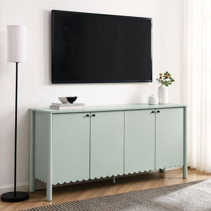 Emmeline 66" 4-Door Scalloped Sideboard Cabinet by Modway