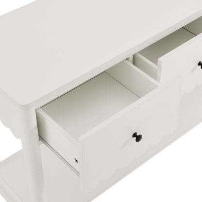 Emmeline 3-Drawer Scalloped Console Table by Modway