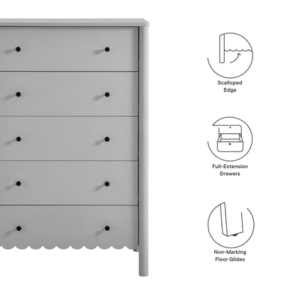 Emmeline Scalloped 5-Drawer Chest by Modway