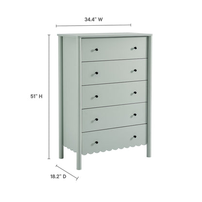 Emmeline Scalloped 5-Drawer Chest by Modway
