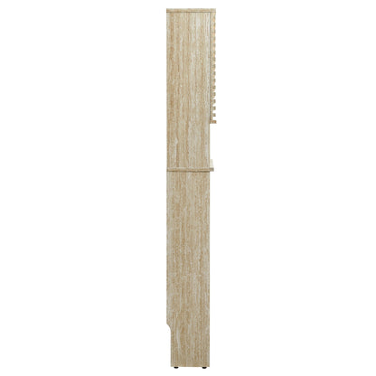 Render Over the Toilet Faux Travertine Bathroom Storage Cabinet by Modway
