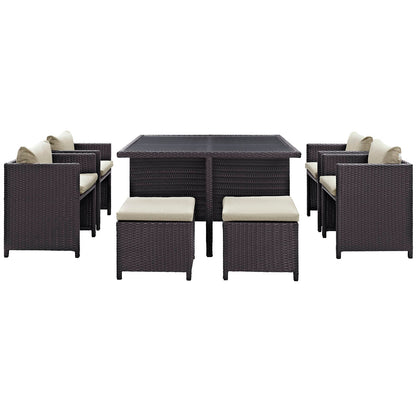Inverse 9 Piece Outdoor Patio Dining Set by Modway