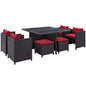 Inverse 9 Piece Outdoor Patio Dining Set by Modway