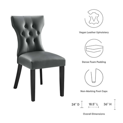 Silhouette Dining Vinyl Side Chair by Modway