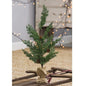 19" Pinecone Tree W/ Burlap Base (Pack of 2)